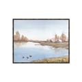 Picture of Three Cabin And Loons _GroupedProduct_Rectangle_Landscape_Canvas_Framed_