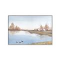 Picture of Three Cabin And Loons _GroupedProduct_Rectangle_Landscape_Canvas_Framed_