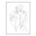 Picture of Stencil Floral Art II _GroupedProduct_Rectangle_Portrait_Canvas_Framed_