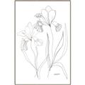 Picture of Stencil Floral Art II _GroupedProduct_Rectangle_Portrait_Canvas_Framed_