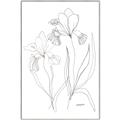 Picture of Stencil Floral Art II _GroupedProduct_Rectangle_Portrait_Canvas_Framed_