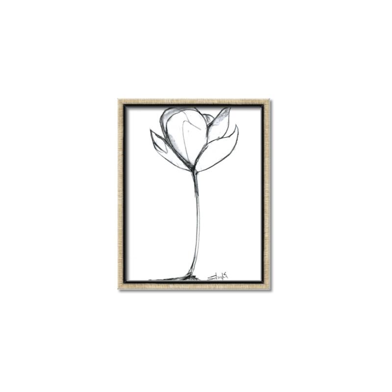 Picture of Single Flower I _GroupedProduct_Rectangle_Portrait_Canvas_Framed_