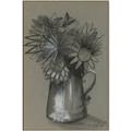 Picture of Charcoal Flower Drawing I _GroupedProduct_Rectangle_Portrait_Canvas_Framed_