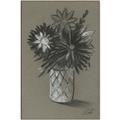 Picture of Charcoal Flower Drawing II _GroupedProduct_Rectangle_Portrait_Canvas_Framed_