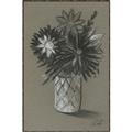 Picture of Charcoal Flower Drawing II _GroupedProduct_Rectangle_Portrait_Canvas_Framed_
