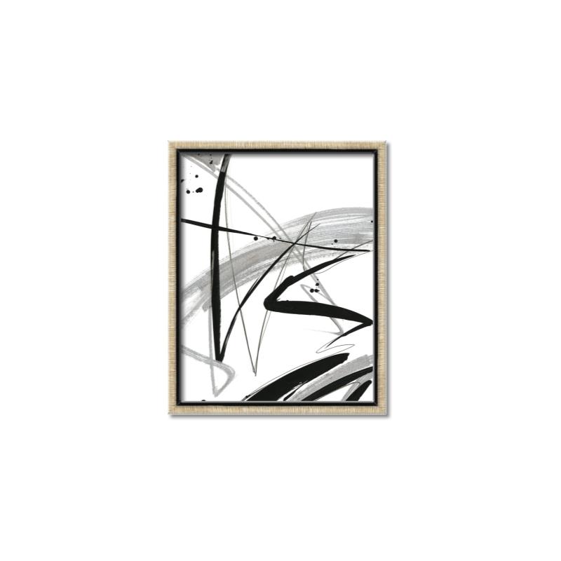 Picture of Black & Silver Lines _GroupedProduct_Rectangle_Portrait_Canvas_Framed_
