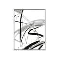 Picture of Black & Silver Lines _GroupedProduct_Rectangle_Portrait_Canvas_Framed_