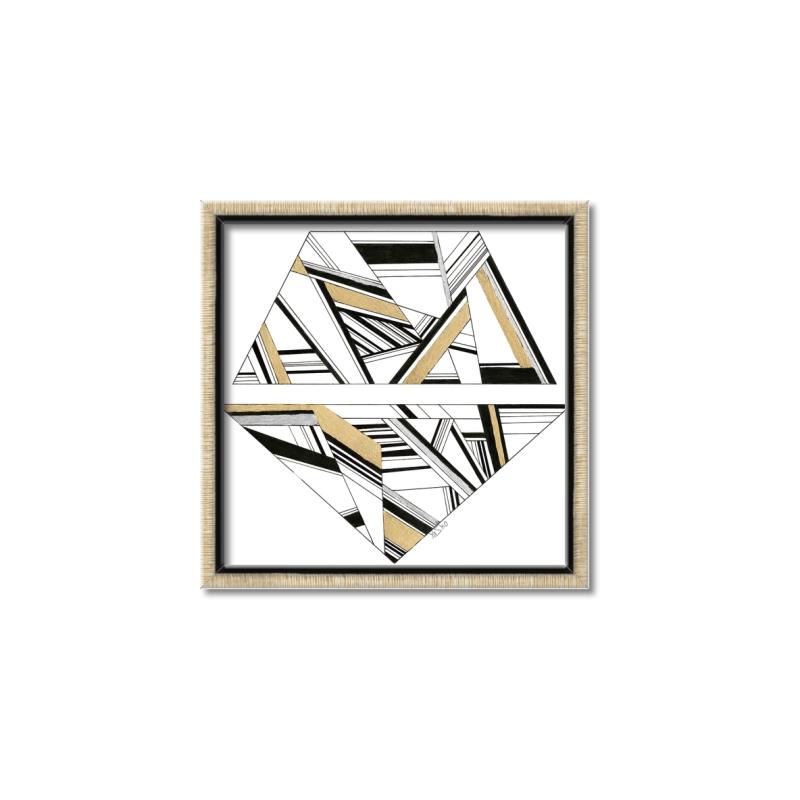 Picture of Diagonal Shape II _GroupedProduct_Square_Canvas_Framed_