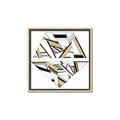 Picture of Diagonal Shape II _GroupedProduct_Square_Canvas_Framed_