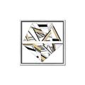 Picture of Diagonal Shape II _GroupedProduct_Square_Canvas_Framed_