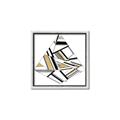 Picture of Diagonal Shape I  _GroupedProduct_Square_Canvas_Framed_