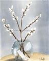 Picture of Cotton Flower In Vase _GroupedProduct_Rectangle_Portrait_Unframed_Print_Only_