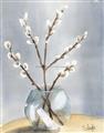 Picture of Cotton Flower In Vase _GroupedProduct_Rectangle_Portrait_Unframed_Print_Only_