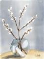 Picture of Cotton Flower In Vase _GroupedProduct_Rectangle_Portrait_Unframed_Print_Only_