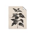 Picture of Black Linen Leaves II _GroupedProduct_Rectangle_Portrait_Unframed_Print_Only_