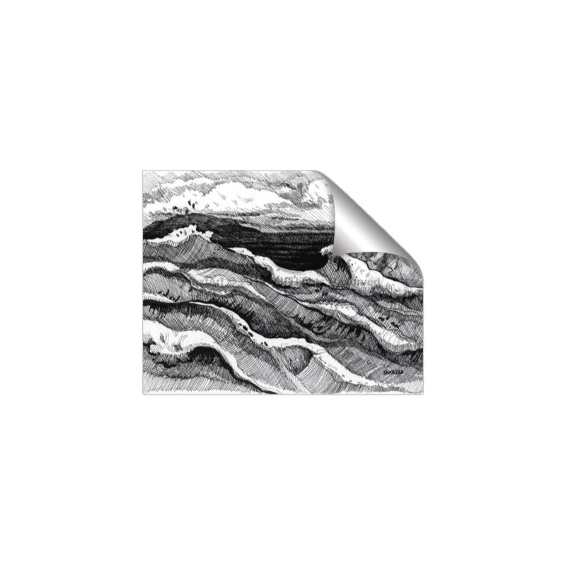 Picture of Seascape Sketch _GroupedProduct_Rectangle_Landscape_Unframed_Print_Only_
