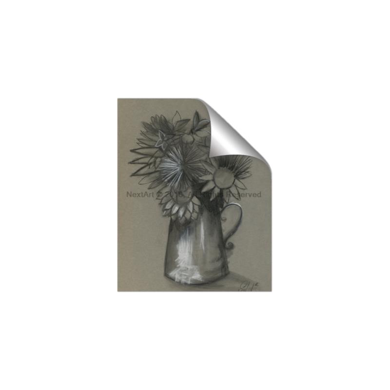 Picture of Charcoal Flower Drawing I _GroupedProduct_Rectangle_Portrait_Unframed_Print_Only_
