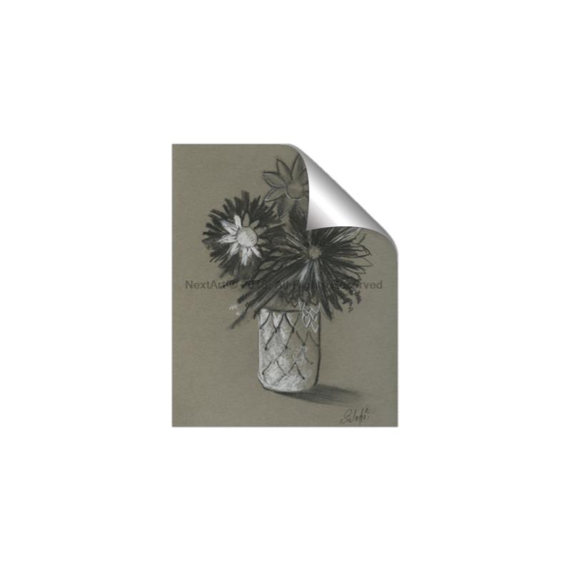 Picture of Charcoal Flower Drawing II _GroupedProduct_Rectangle_Portrait_Unframed_Print_Only_