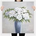 Picture of Flower in blue jar _GroupedProduct_Square_Canvas_