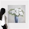 Picture of Flower in blue jar _GroupedProduct_Square_Canvas_