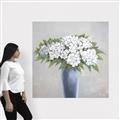 Picture of Flower in blue jar _GroupedProduct_Square_Canvas_