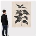 Picture of Black Linen Leaves II _GroupedProduct_Rectangle_Portrait_Canvas_