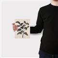 Picture of Black Linen Leaves IV _GroupedProduct_Rectangle_Portrait_Canvas_