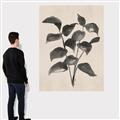Picture of Black Linen Leaves IV _GroupedProduct_Rectangle_Portrait_Canvas_