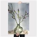 Picture of Cotton Flower In Vase II _GroupedProduct_Rectangle_Portrait_Canvas_