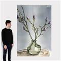 Picture of Cotton Flower In Vase II _GroupedProduct_Rectangle_Portrait_Canvas_