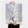 Picture of Cotton Flower In Vase _GroupedProduct_Rectangle_Portrait_Canvas_