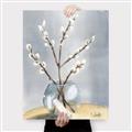 Picture of Cotton Flower In Vase _GroupedProduct_Rectangle_Portrait_Canvas_