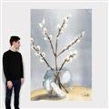 Picture of Cotton Flower In Vase _GroupedProduct_Rectangle_Portrait_Canvas_