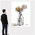 Picture of Flower In Bottle _GroupedProduct_Rectangle_Portrait_Canvas_