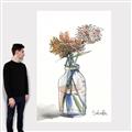 Picture of Flower In Bottle _GroupedProduct_Rectangle_Portrait_Canvas_