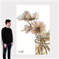 Picture of Linen Daisies _GroupedProduct_Rectangle_Portrait_Canvas_