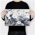 Picture of Modern Blue Floral _GroupedProduct_Rectangle_Landscape_Canvas_