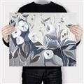 Picture of Modern Blue Floral _GroupedProduct_Rectangle_Landscape_Canvas_