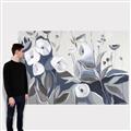 Picture of Modern Blue Floral _GroupedProduct_Rectangle_Landscape_Canvas_