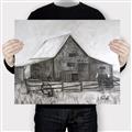 Picture of Gray Wooden Barn _GroupedProduct_Rectangle_Landscape_Canvas_
