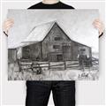 Picture of Gray Wooden Barn _GroupedProduct_Rectangle_Landscape_Canvas_