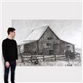 Picture of Gray Wooden Barn _GroupedProduct_Rectangle_Landscape_Canvas_