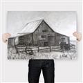 Picture of Gray Wooden Barn _GroupedProduct_Rectangle_Landscape_Canvas_