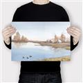 Picture of Three Cabin And Loons _GroupedProduct_Rectangle_Landscape_Canvas_