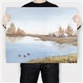 Picture of Three Cabin And Loons _GroupedProduct_Rectangle_Landscape_Canvas_