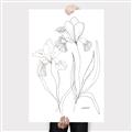 Picture of Stencil Floral Art II _GroupedProduct_Rectangle_Portrait_Canvas_
