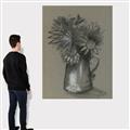 Picture of Charcoal Flower Drawing I _GroupedProduct_Rectangle_Portrait_Canvas_