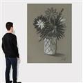 Picture of Charcoal Flower Drawing II _GroupedProduct_Rectangle_Portrait_Canvas_