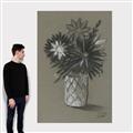 Picture of Charcoal Flower Drawing II _GroupedProduct_Rectangle_Portrait_Canvas_