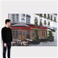 Picture of Cafe House _GroupedProduct_Rectangle_Landscape_Canvas_